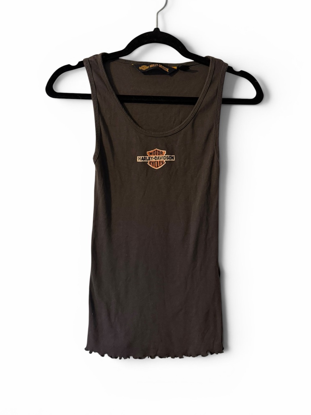 Harley-Davidson vintage fitted Tank Top grey Y2K with logo size XS